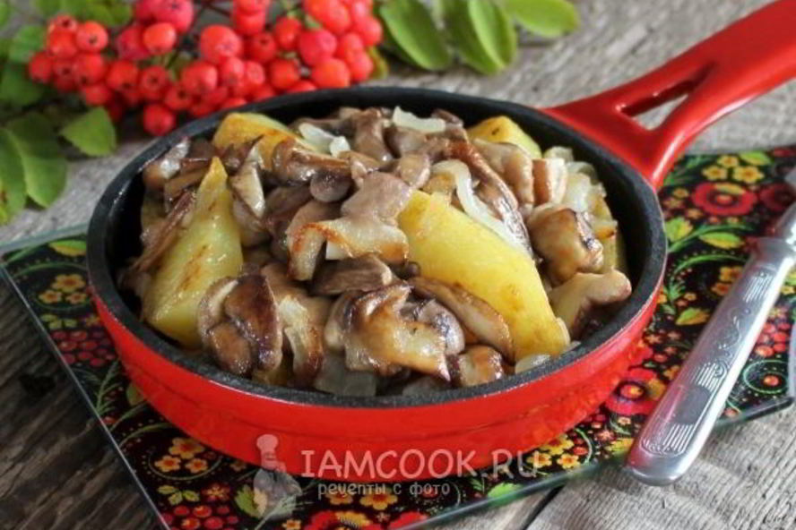 Рецепт маслят жареных с картошкой