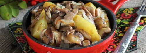 маслята жареные с картошкой. Шаг 13