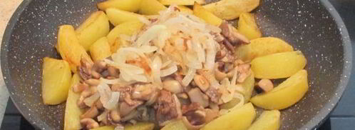 маслята жареные с картошкой. Шаг 11
