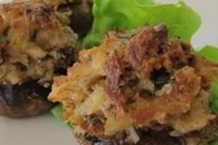 Рецепт шампиньонов фаршированных крабами