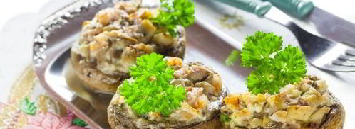 шампиньоны, фаршированные креветками. Шаг 8