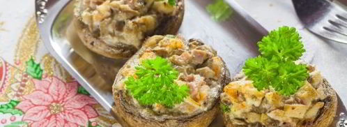 шампиньоны, фаршированные креветками. Шаг 9