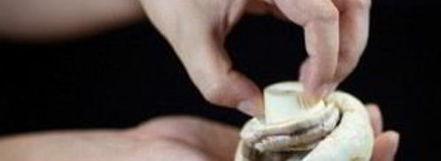 шампиньоны, фаршированные курицей и сыром. Шаг 3