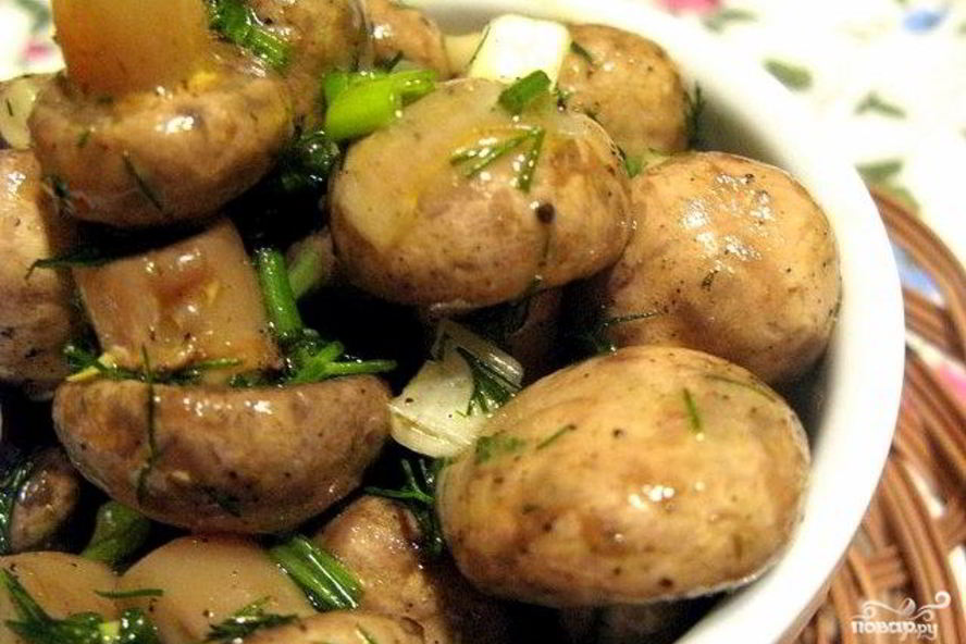 Рецепт шампиньонов консервированных