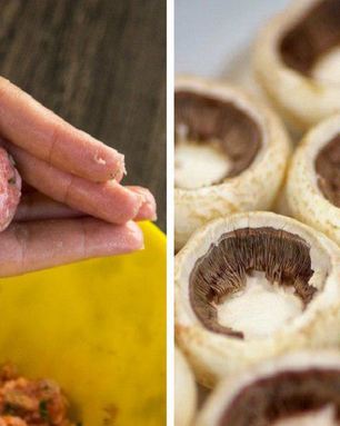 Шампиньоны с фаршем