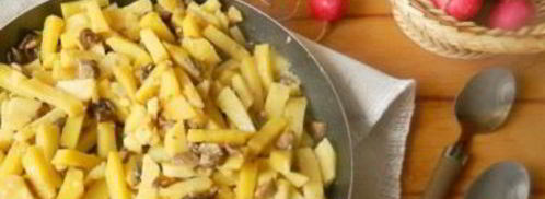 шампиньоны с картошкой жареные. Шаг 4