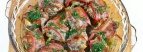 шампиньоны в беконе в духовке. Шаг 6