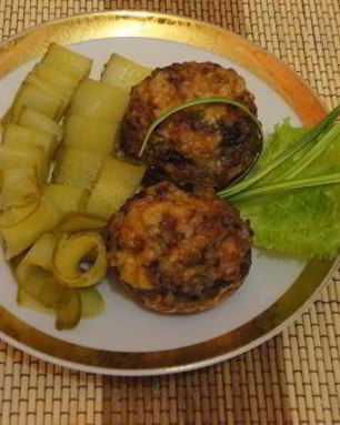 Шампиньоны, запеченные с сыром