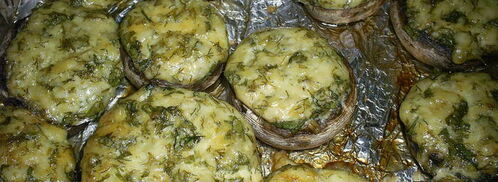 закусочные фаршированные шампиньоны. Шаг 6