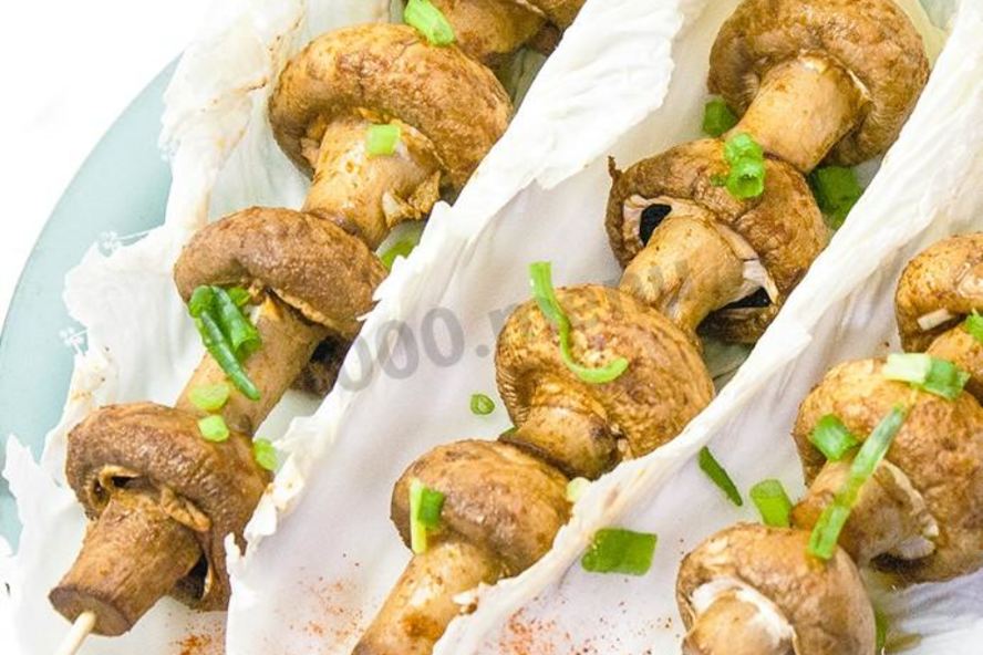 Рецепт запеченных грибов за 15 мин