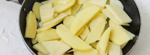 жареные грибы с картошкой на сковороде. Шаг 5