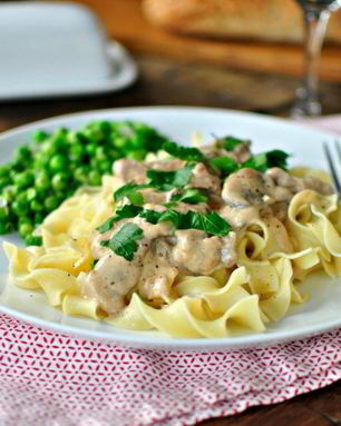 Жареные грибы со сметаной