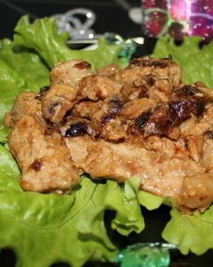 Жареные грибы со свининой