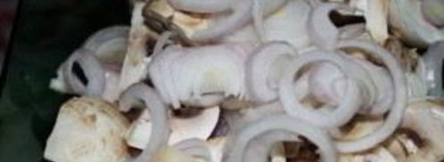 жареные грибы со свининой. Шаг 3