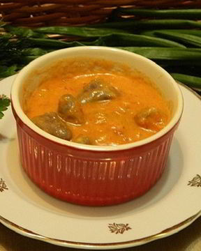 Гуляш из куриных сердечек