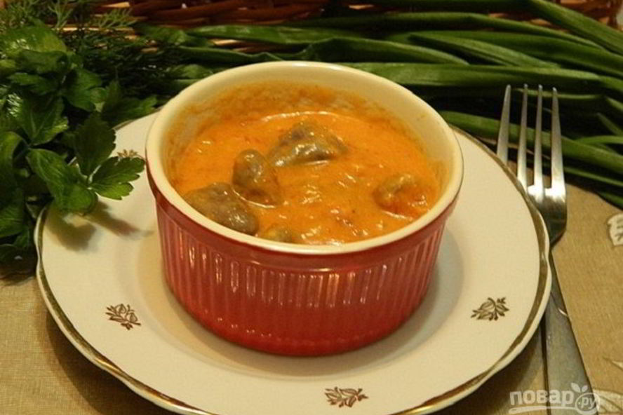 Рецепт гуляша из куриных сердечек
