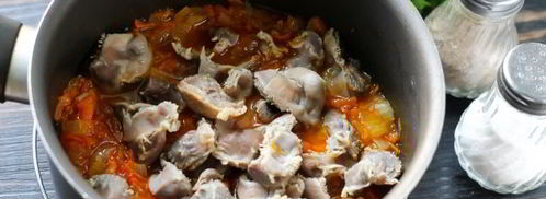 гуляш из куриных желудков. Шаг 10