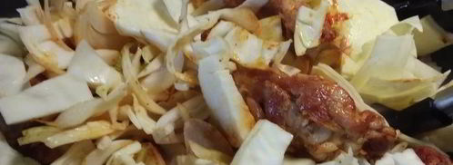 гуляш из курицы со свежей капустой. Шаг 3