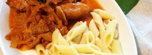 гуляш из курицы со свежей капустой. Шаг 5