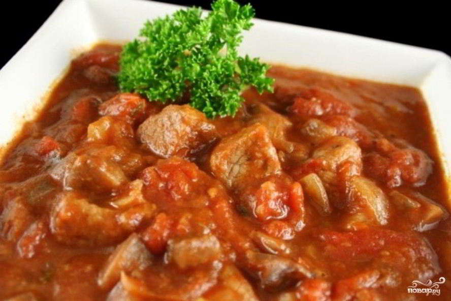 Рецепт гуляша с подливой