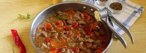 пряный гуляш из говядины на сковороде. Шаг 10