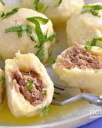 Картофельно-сырные ньокки, фаршированные мясом