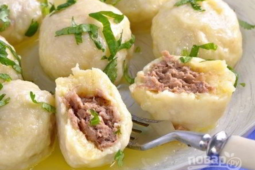 Рецепт картофельно-сырных ньокки, фаршированные мясом