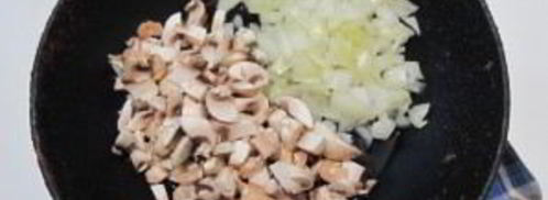 картофельное пюре с шампиньонами. Шаг 2