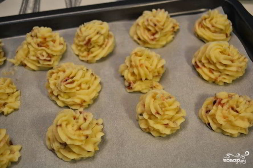 Рецепт картофельного пюре с ветчиной