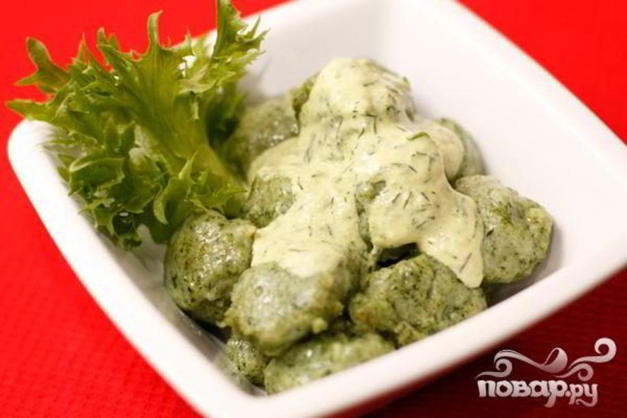 Рецепт картофельных клецек со шпинатом