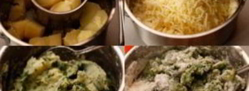 картофельные клецки со шпинатом. Шаг 2