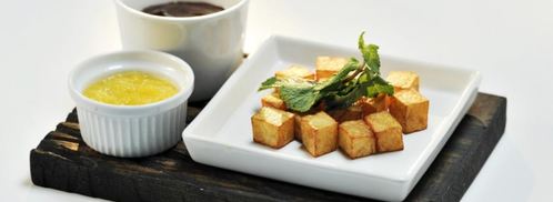 картофельные кубики с шоколадом и мандариновым пюре. Шаг 4