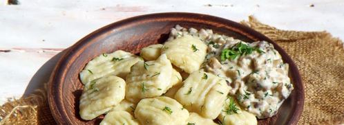 картофельные ньокки с грибным соусом. Шаг 6