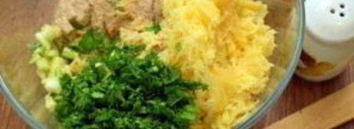 котлеты из кабачков и баклажанов. Шаг 3