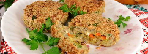 котлеты рыбные с начинкой в овсяной панировке. Шаг 9