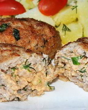 Котлеты с творожным сыром