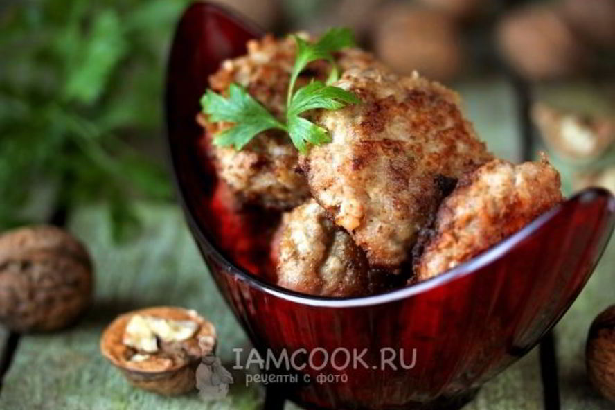 Рецепт куриных котлет с грецкими орехами