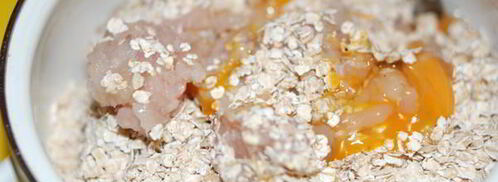 куриные котлеты с овсяными хлопьями. Шаг 3