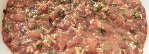 рубленые котлеты из куриного филе и печени. Шаг 3