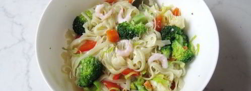 лапша с креветками и овощами. Шаг 10