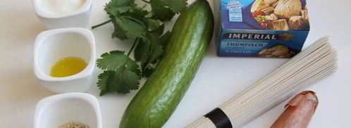 лапша somen с тунцом. Шаг 5