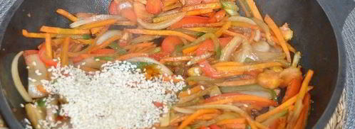 лапша удон с овощами. Шаг 9