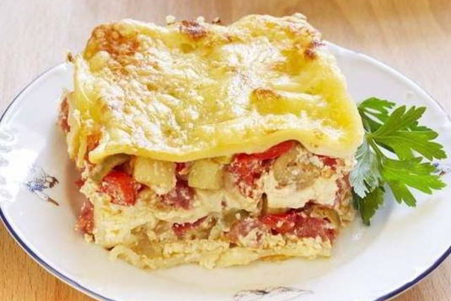 Рецепт диетической овощной лазанья