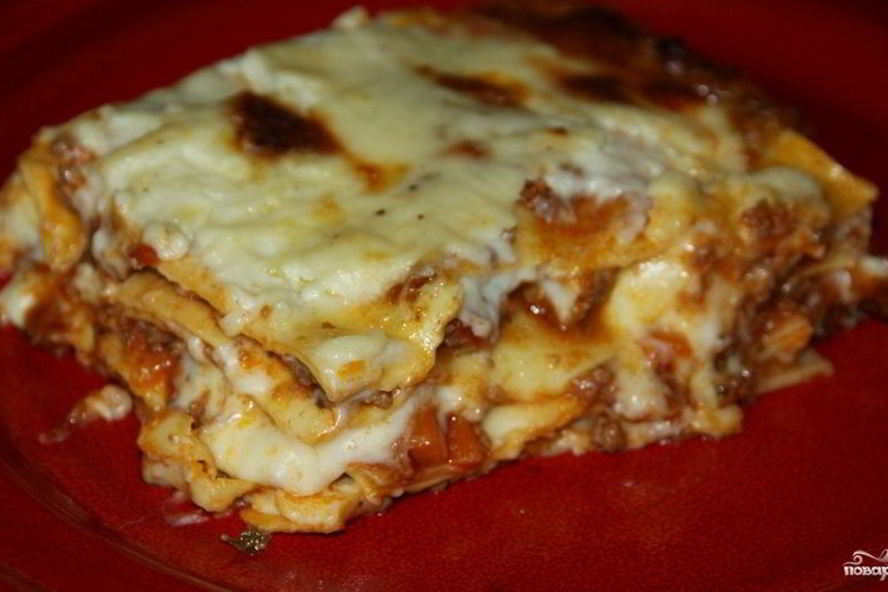 Рецепт лазаний под соусом бешамель