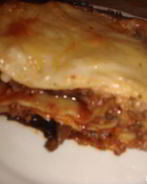 Лазанья с фаршем, баклажанами и грибами