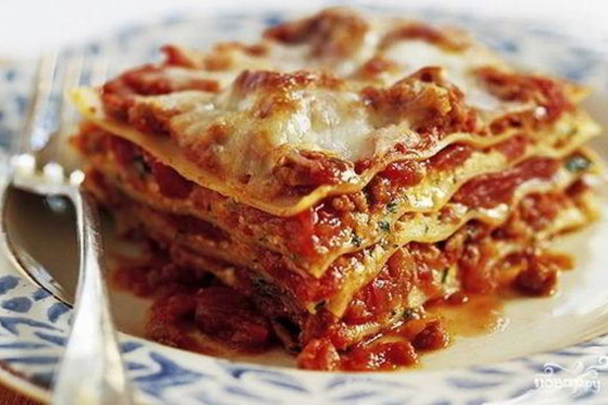 Рецепт лазаний с грибами и фаршем
