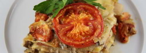 лазанья с грибами, луком-пореем и сыром чеддер. Шаг 15