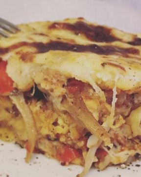 Лазанья с вешенками и адыгейским сыром под соусом Бешамель