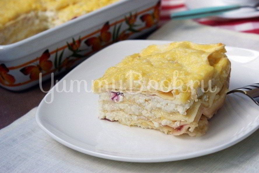 Рецепт сладкой лазанья с творогом