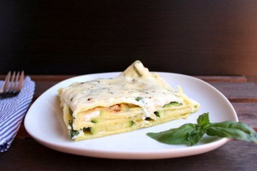 Рецепт вегетарианской лазанья с цуккини и сыром